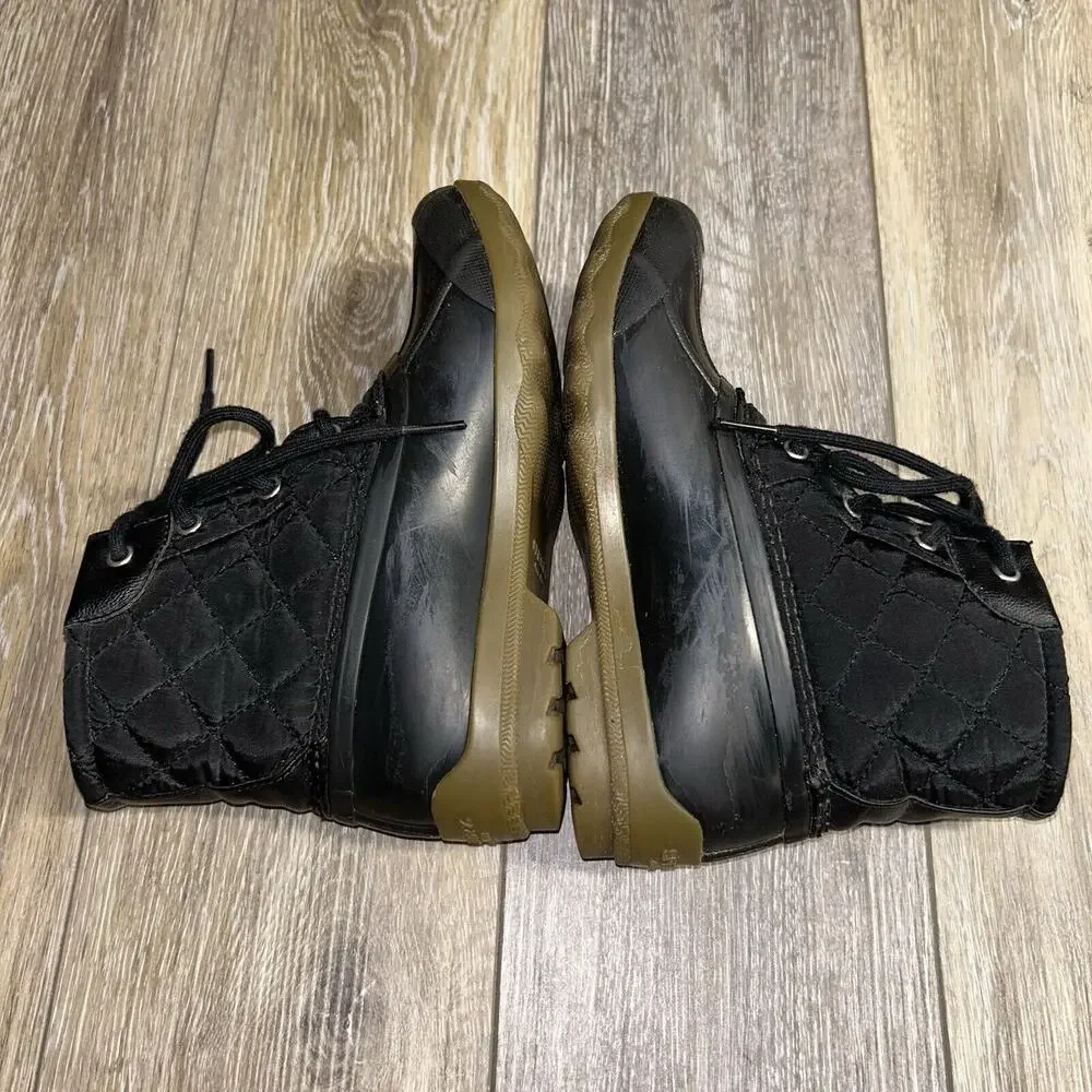 SPERRY SCK163758 Black Pink Youth US Size 3M Lace Up Quilted Duck Boots
